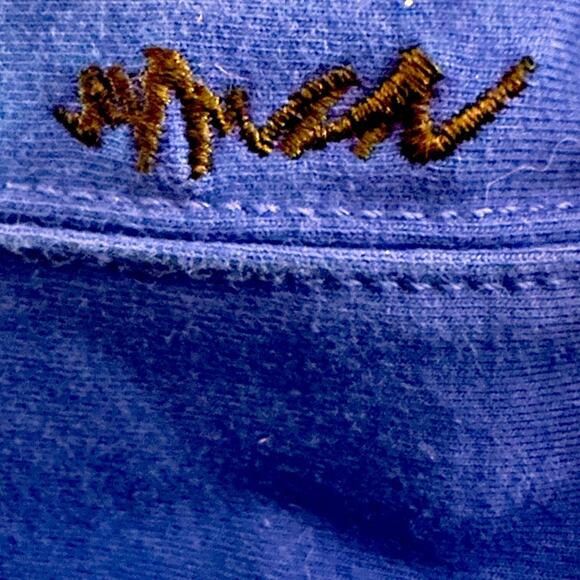 COOGI Vintage Flared Embroidered Knit Sweat Pants, Bright Blue Bling, L - Picture 8 of 15